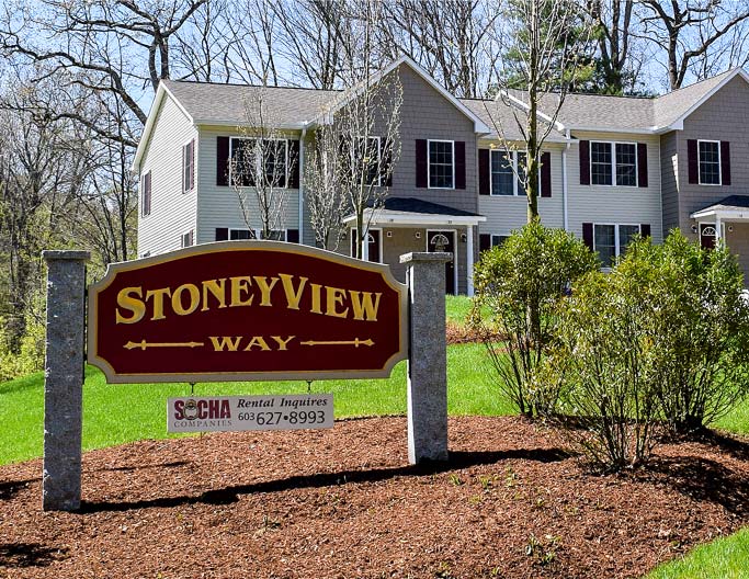 Stoneyview Way - Welcome Home Stoneyview Way offers open-concept townhomes built by Socha Companies. Residents enjoy community amenities such as landscaping, 24-hour emergency maintenance, snow, and trash removal. The Stoneyview Way townhouses are conveniently located in Manchester near a popular country club along the Merrimack River.